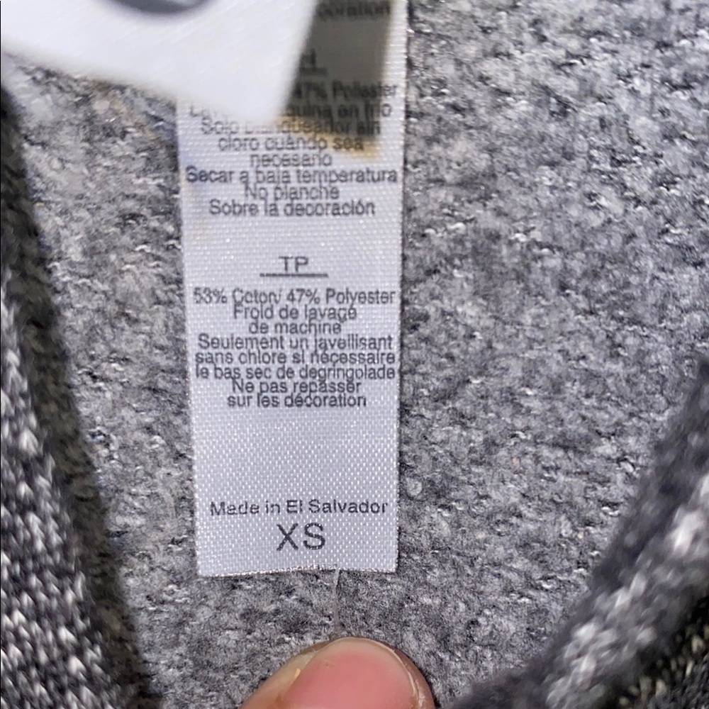 Next Level Apparel Gray Zip Up Sweater with Ribbed Cuffs - Picture 5 of 8